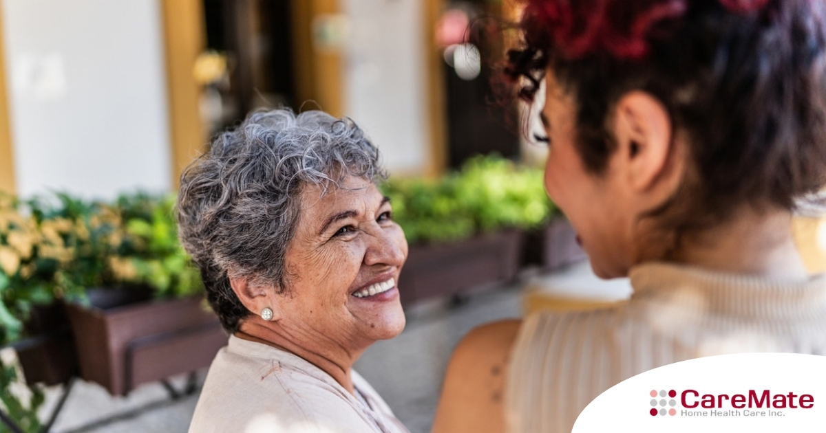 A senior benefits from healthy aging at home